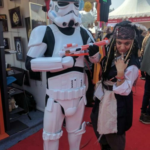 Jack Sparrow and storm trooper